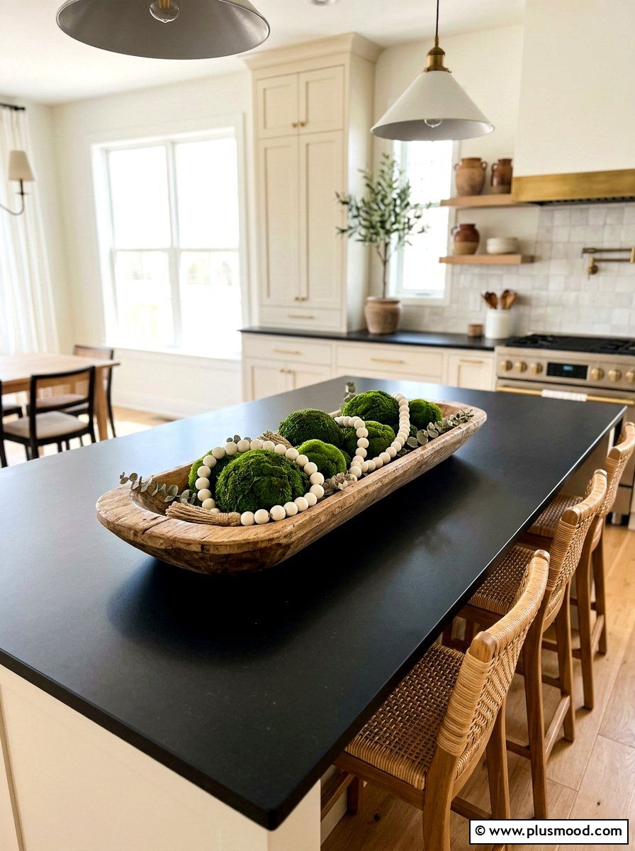 Wood dough bowl centerpiece - 25 summer kitchen centerpiece ideas