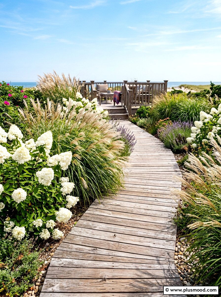 Wooden Board Path - 25 summer backyard path ideas
