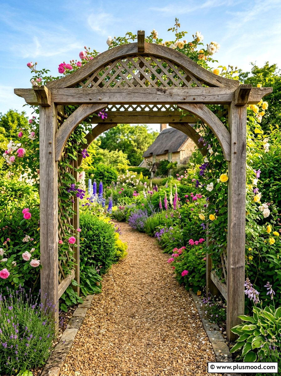 Wooden Garden Arch - 25 summer garden arch ideas