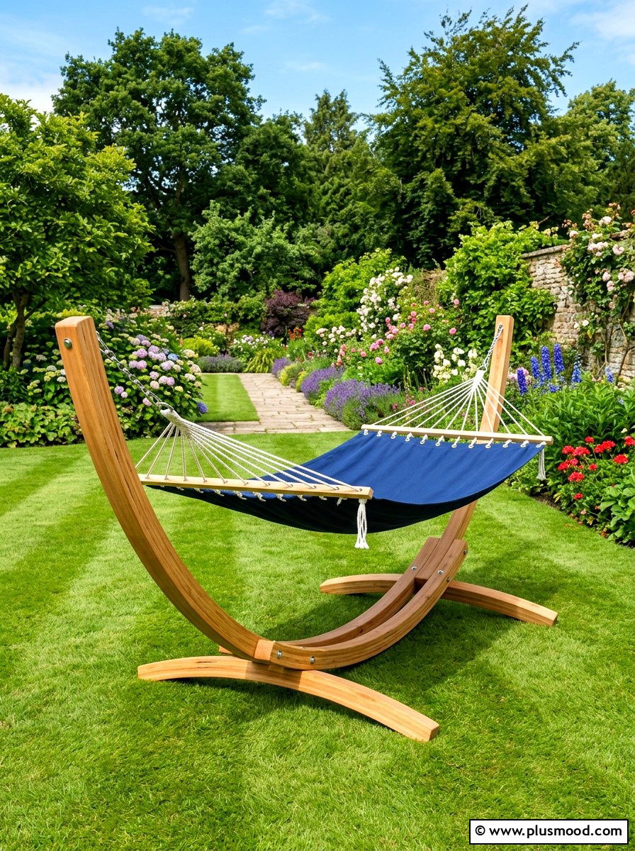 Wooden Hammock Stand - 25 summer backyard hammock ideas