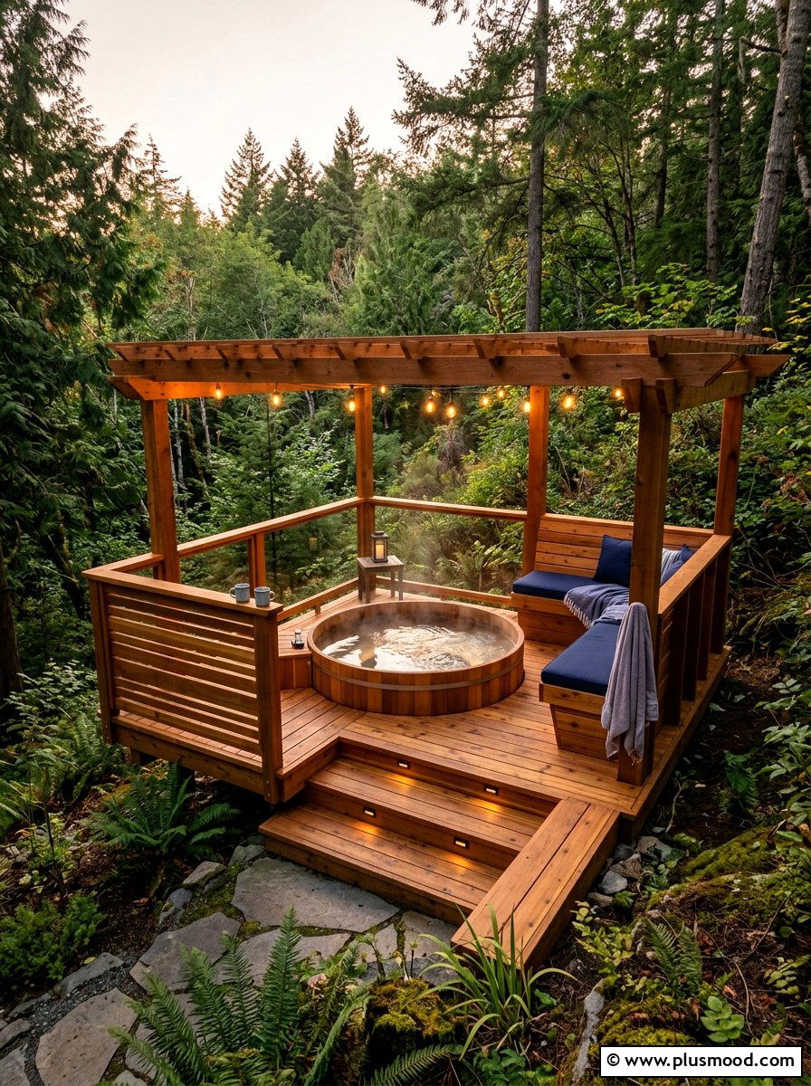 Wooden Hot Tub Enclosure - 25 pool landscaping ideas for hot tubs