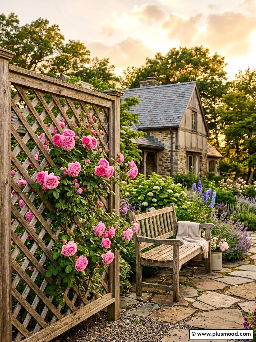 Wooden Lattice Panel - 25 summer balcony trellis ideas