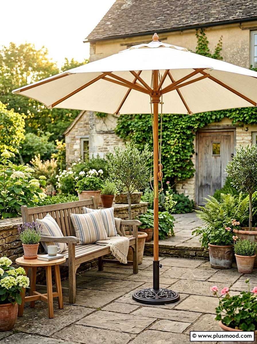 Wooden Patio Umbrella - 25 summer patio umbrella ideas