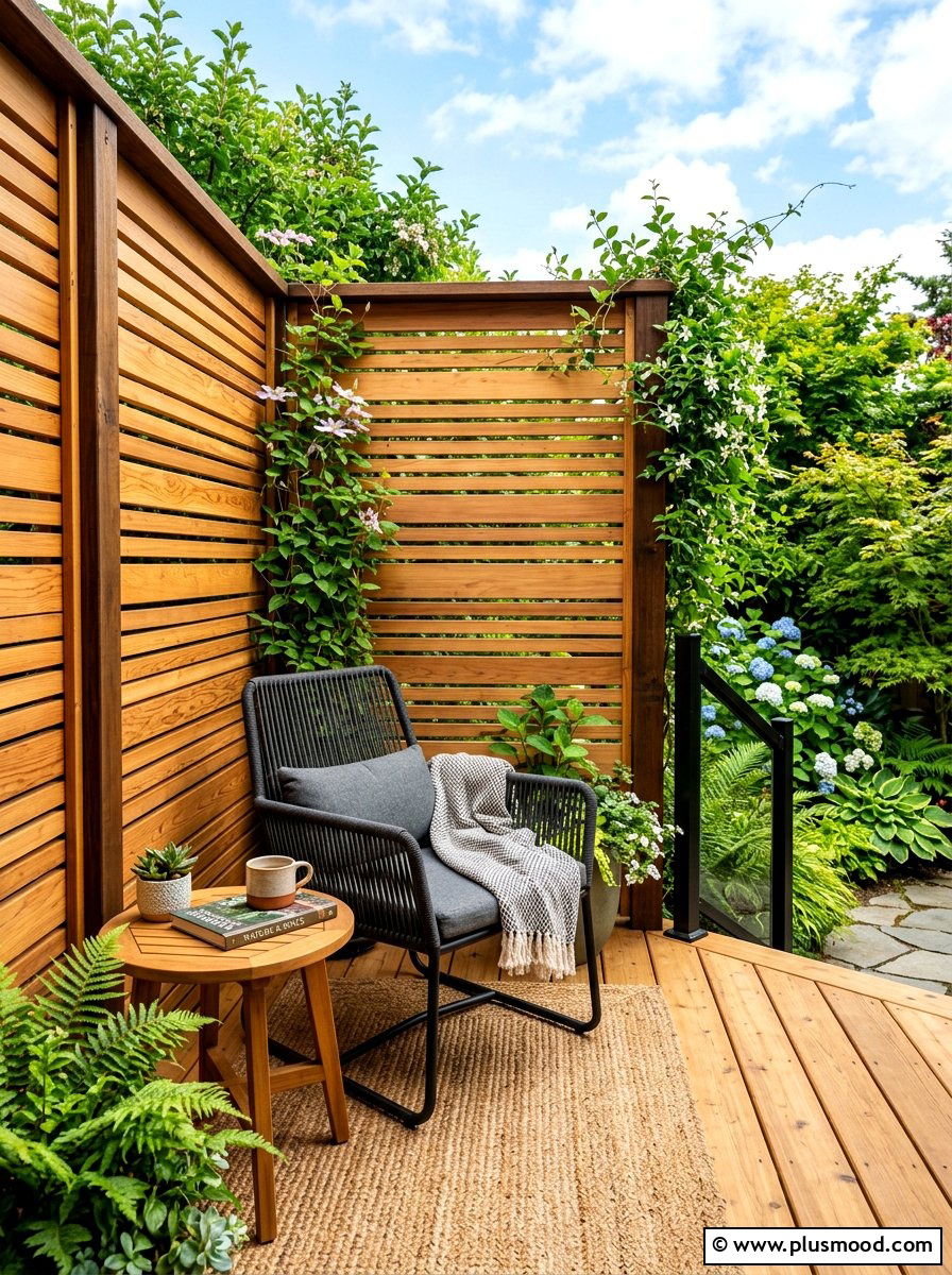 Wooden Porch Privacy Screen - 25 summer front porch makeover ideas