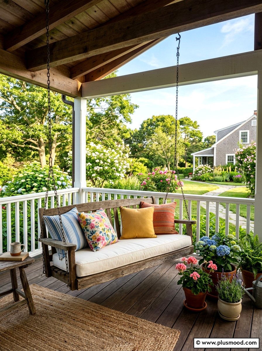 Wooden Porch Swing