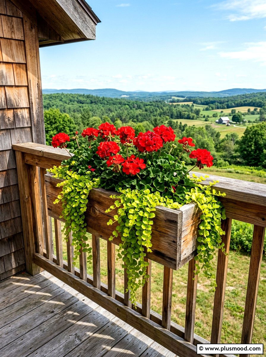 Wooden Railing Box - 25 summer railing planter balcony ideas