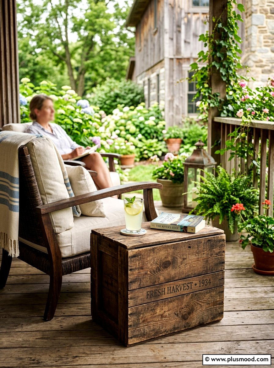 Wooden Side Table For Porch - 25 summer front porch decor ideas for apartments