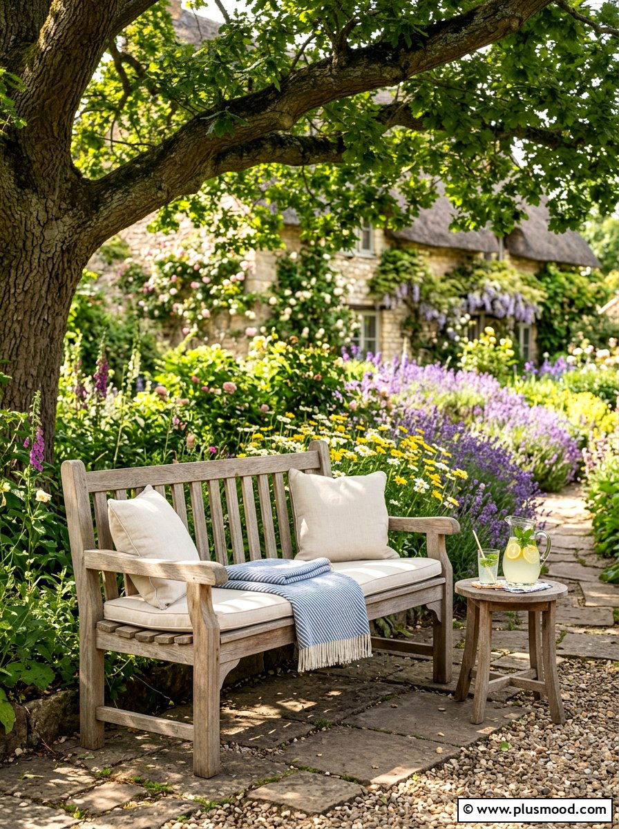 Wooden garden bench - 25 summer garden seating ideas