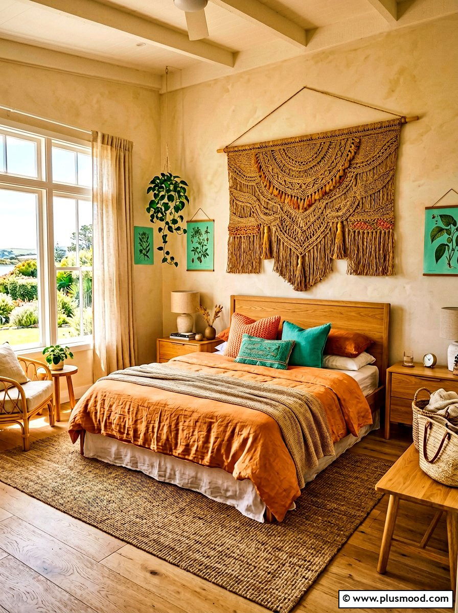 Woven Art Summer Bedroom - 25 summer bedroom makeover ideas
