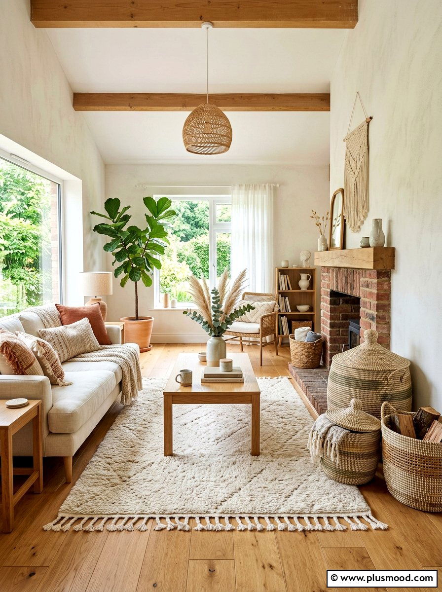 Woven Basket Living Room - 25 light summer living room ideas