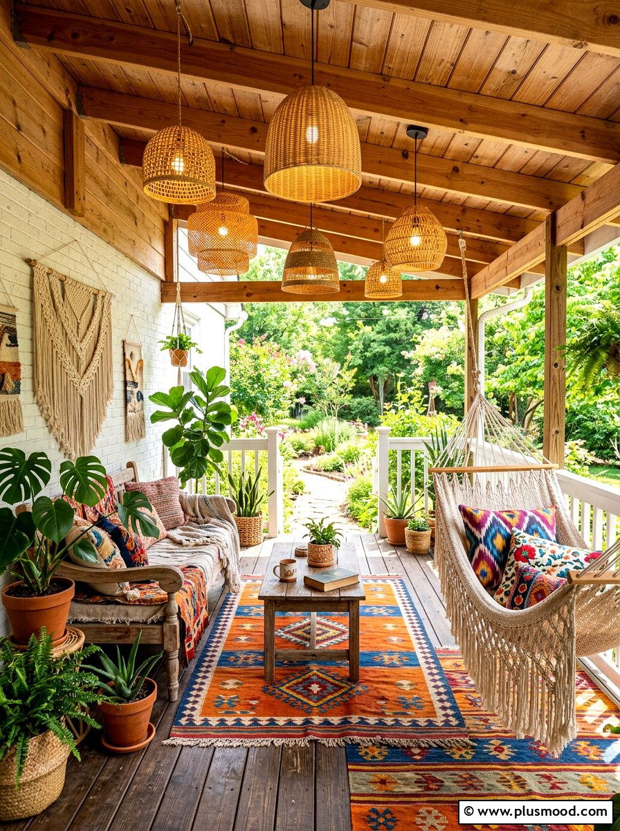 Woven Basket Pendant Lighting - 25 summer porch lighting ideas
