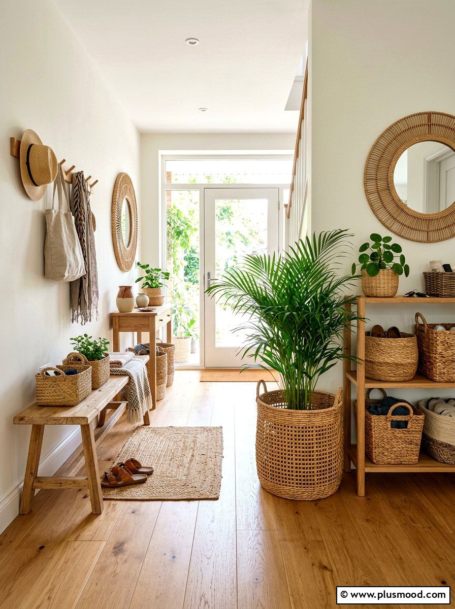 Woven Basket Storage - 25 last days of summer decor ideas