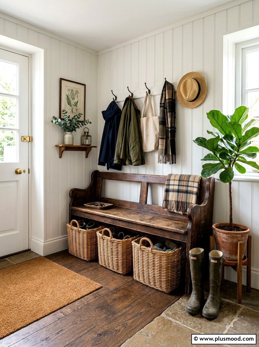 Woven Basket Storage - 25 warm weather transition decor ideas