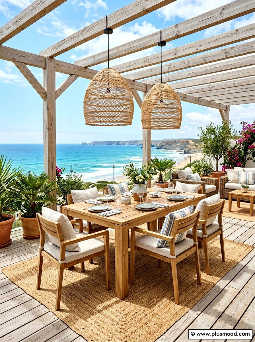 Woven Pendant Lights - 25 summer patio lighting ideas