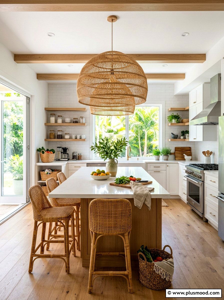 Woven Rattan Accessories - 25 best summer kitchen decor ideas