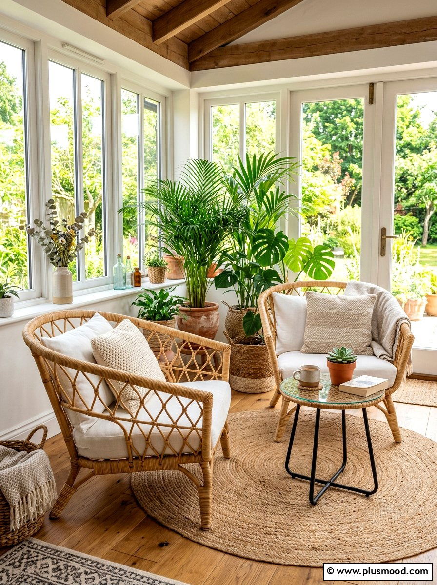 Woven Rattan Chairs - 25 easy summer home decor ideas