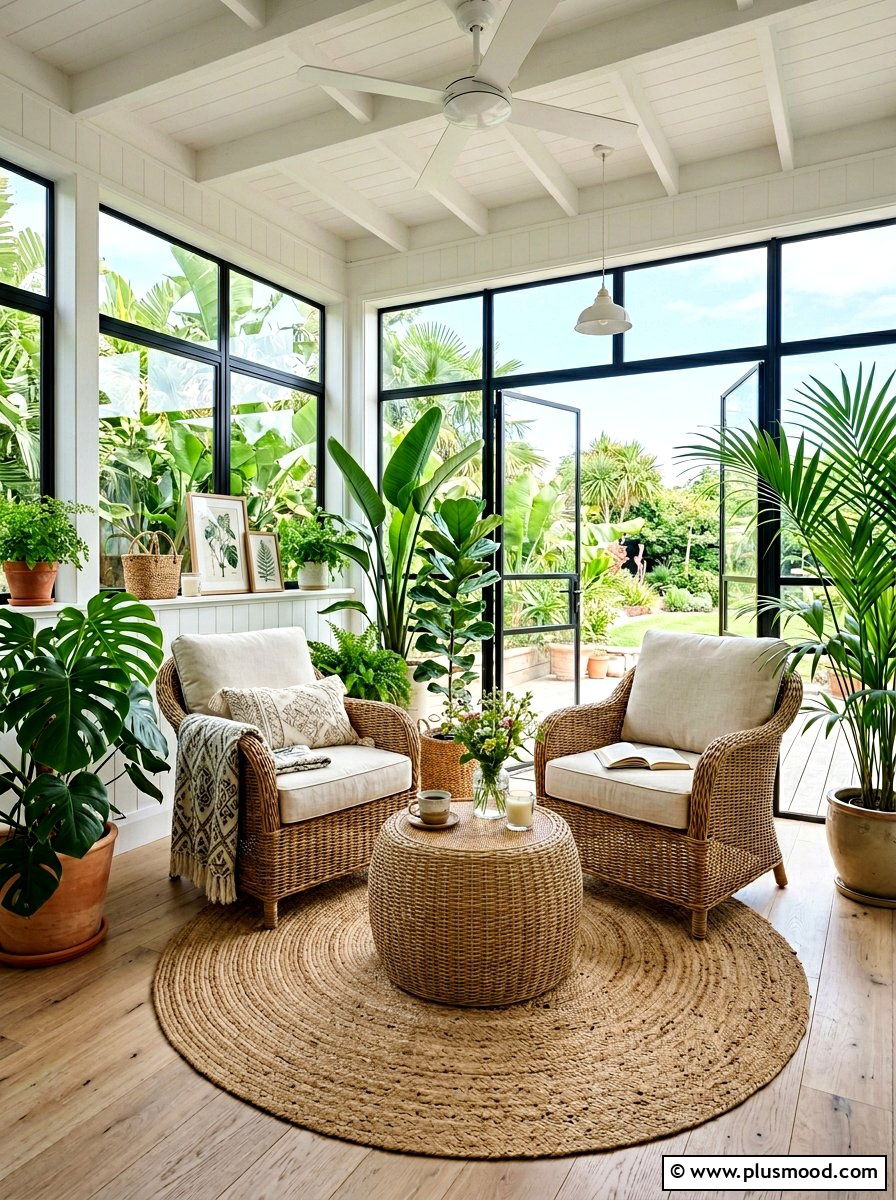 Woven Rattan Furniture - 25 late summer home decor ideas