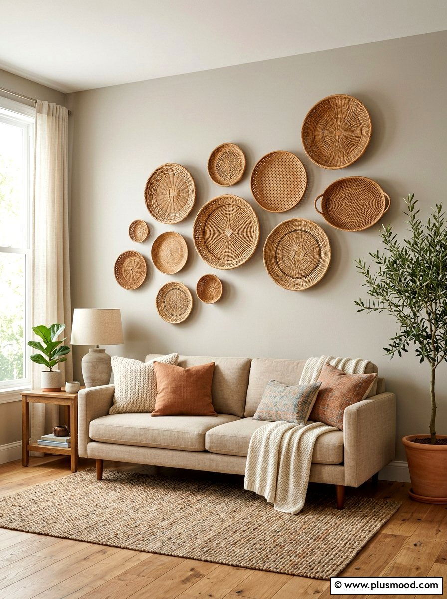 Woven Rattan Wall Decor - 25 summer rattan decor ideas
