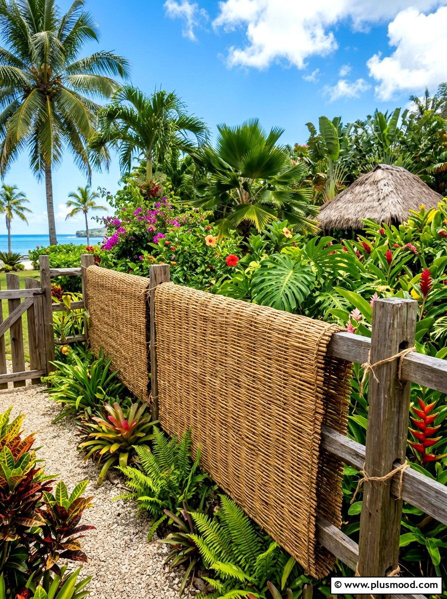 Woven Reed Roll - 25 summer garden privacy screen ideas