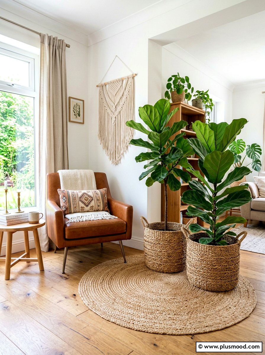 Woven Seagrass Basket - 25 summer boho planter ideas