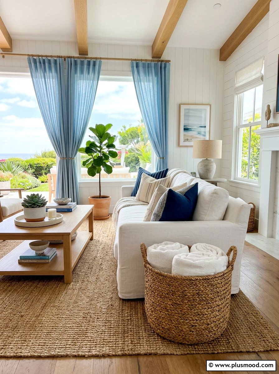 Woven Seagrass Basket Living Room - 25 summer blanket basket ideas for living room