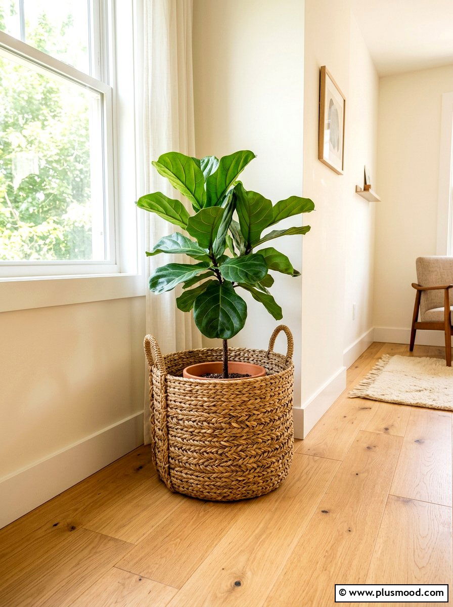 Woven Seagrass Storage Basket - 25 summer rustic decor ideas