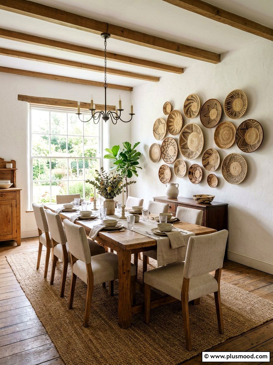 Woven Seagrass Wall Basket - 25 summer wall decor ideas