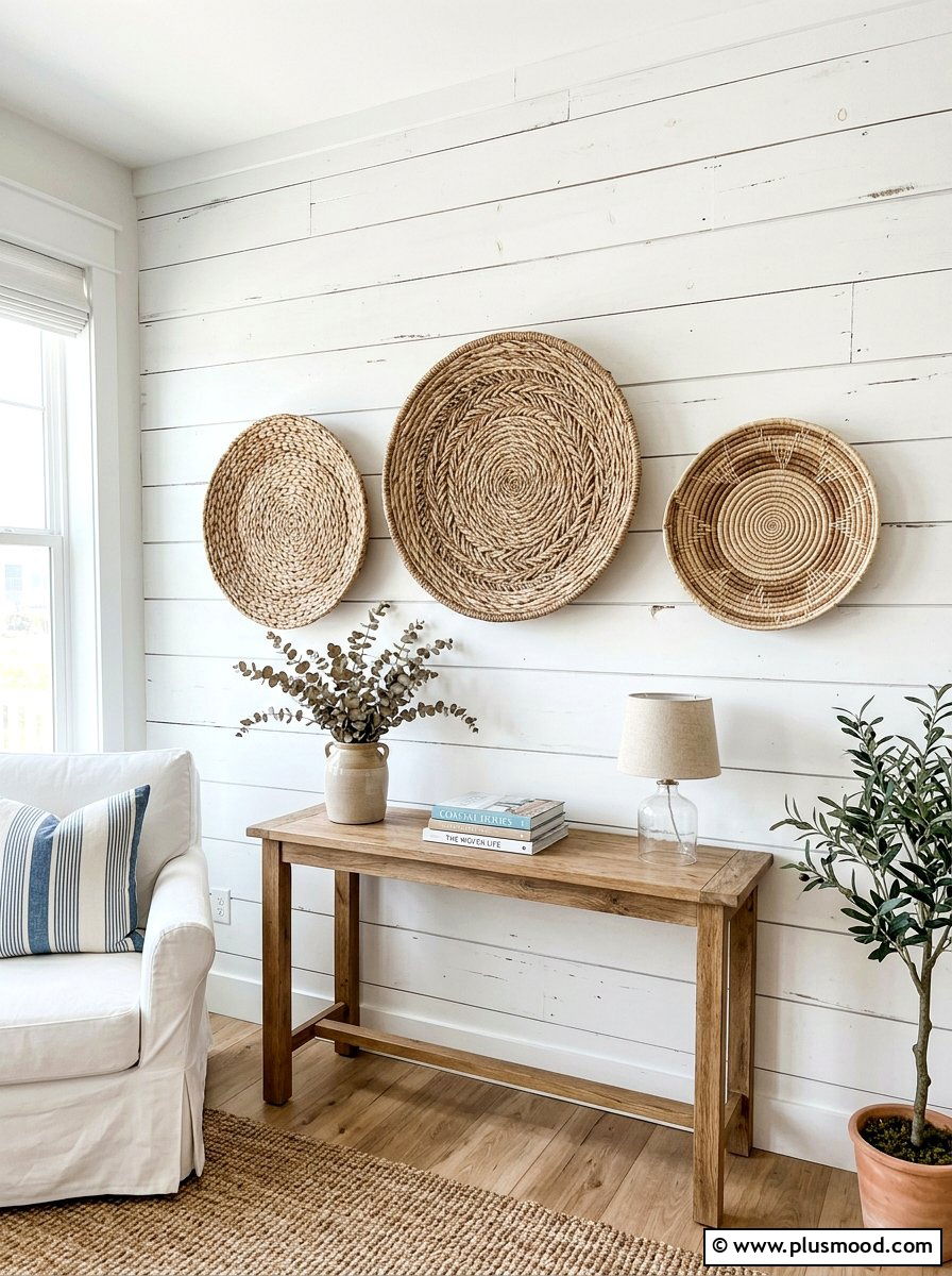Woven Seagrass Wall Basket - 25 summer kitchen decor ideas on a budget