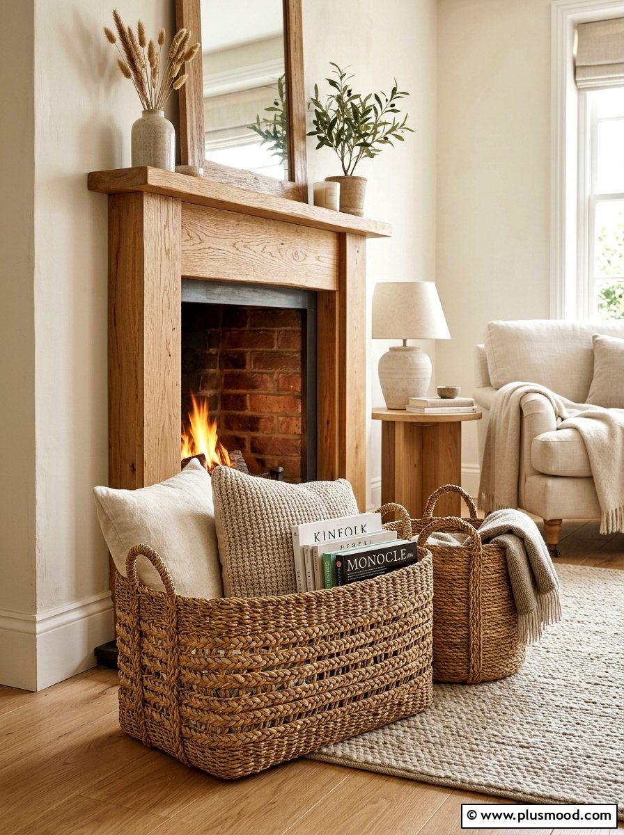 Woven Storage Basket - 25 late summer living room ideas