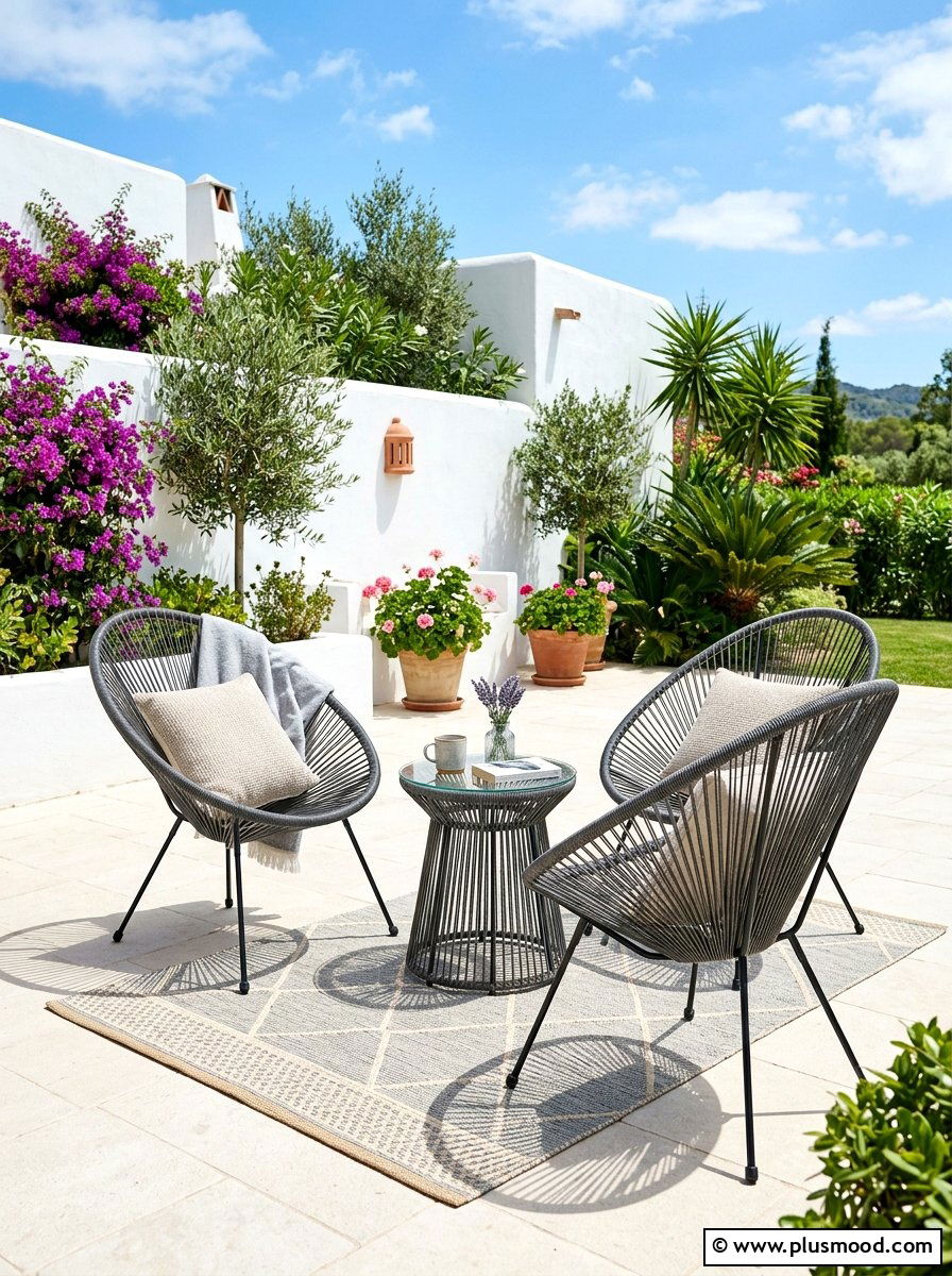 Woven String Chair - 25 summer balcony seating ideas