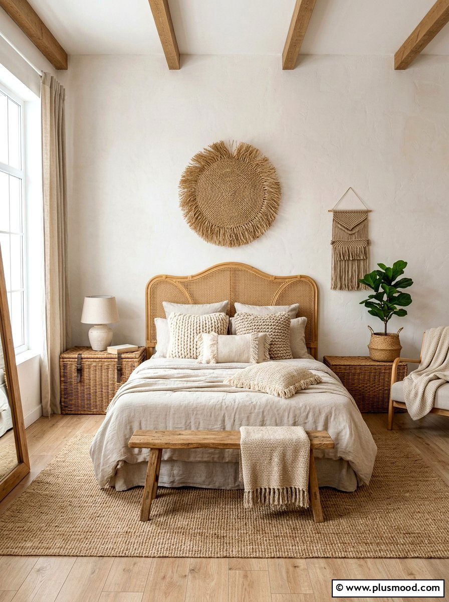 Woven Texture Bedroom - 25 summer bedroom ideas