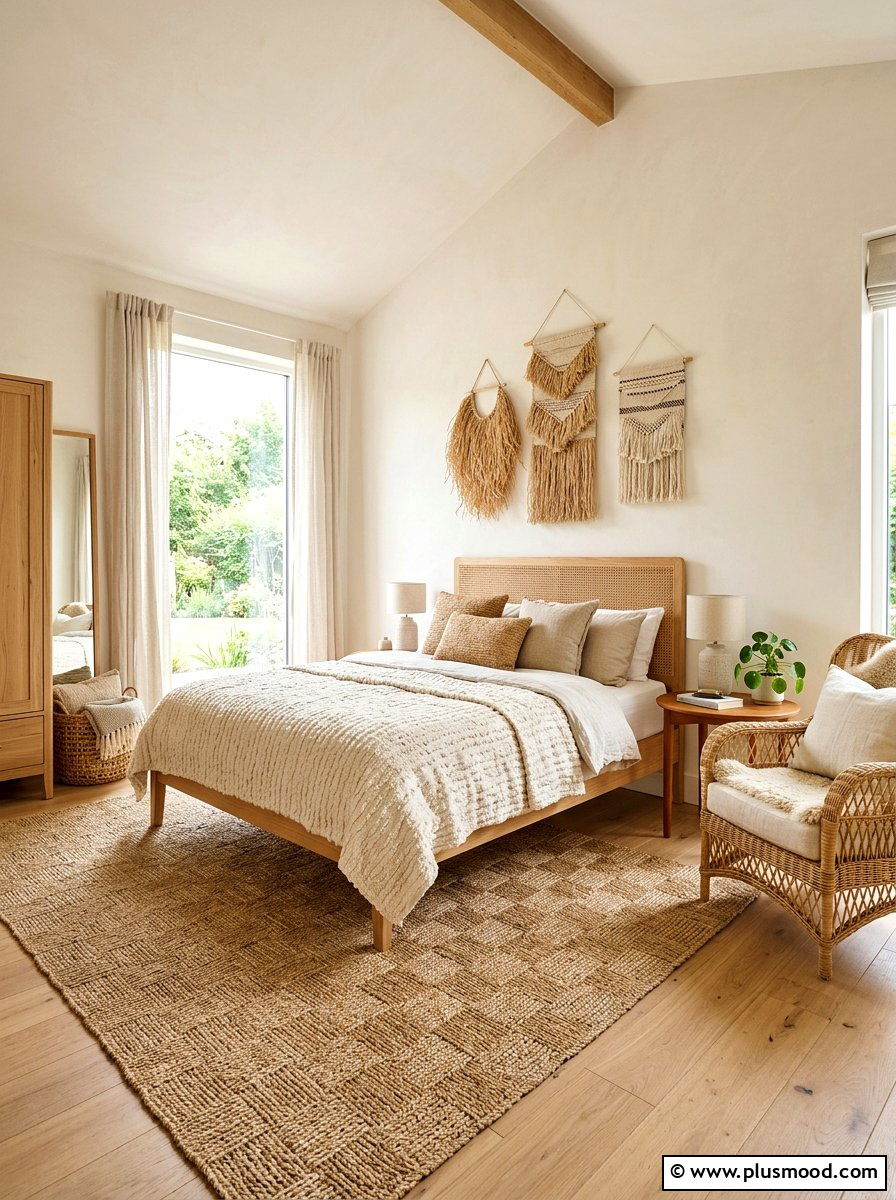 Woven Texture Bedroom - 25 small summer bedroom ideas