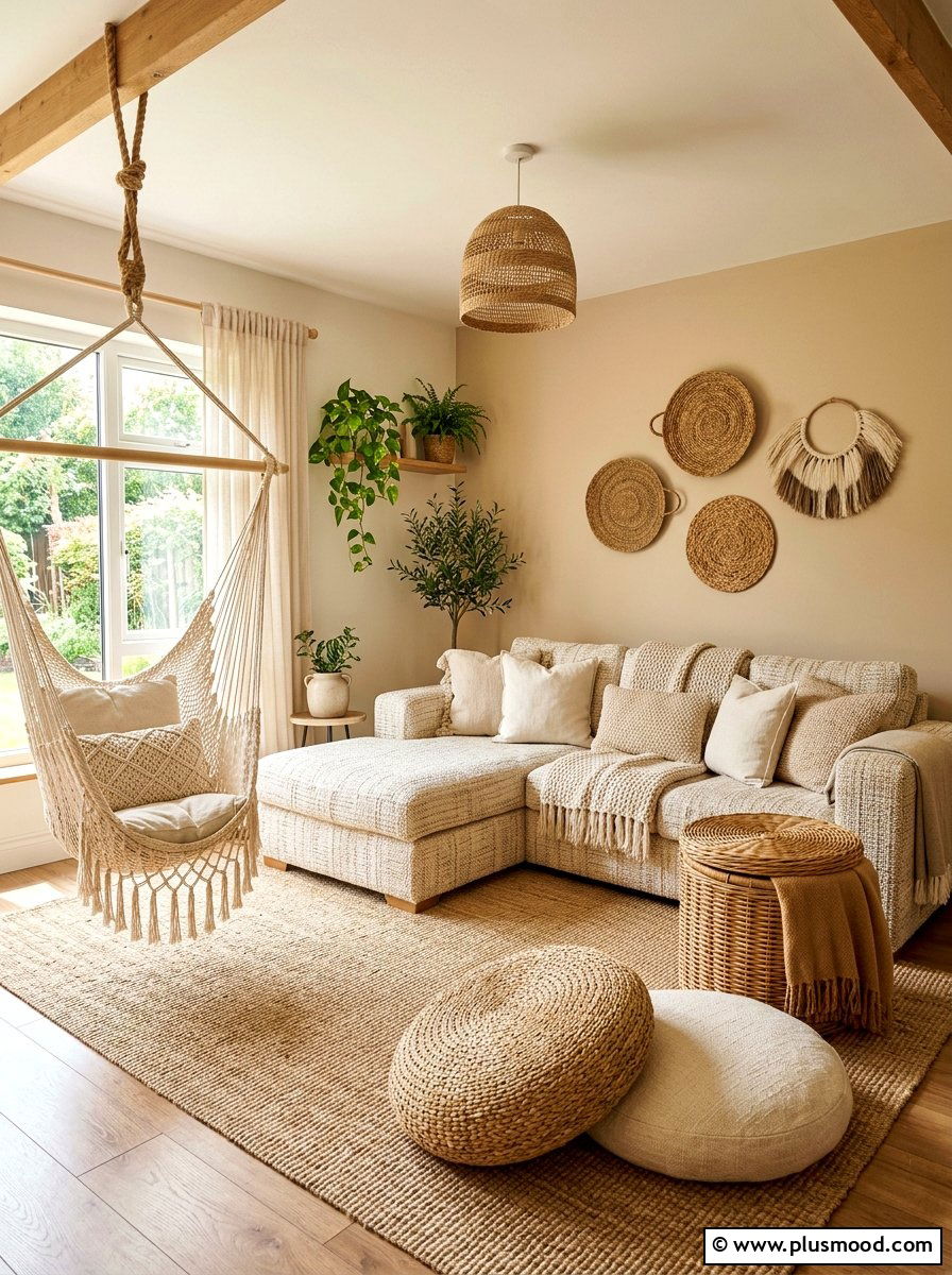 Woven Texture Lounge - 25 summer room decor ideas