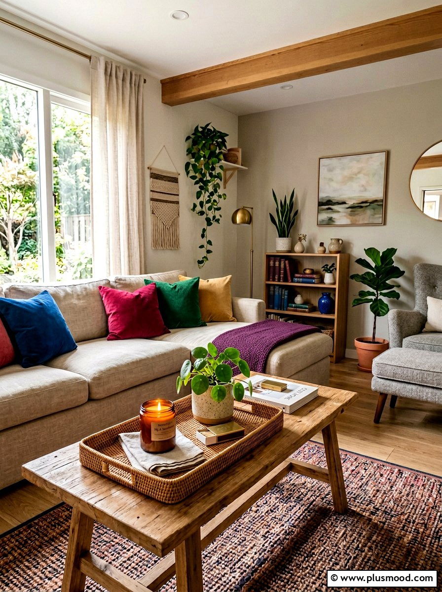 Woven Tray Decor - 25 summer coffee table styling ideas for living room