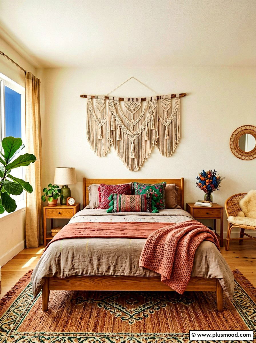 Woven Wall Hanging - 25 simple summer bedroom ideas