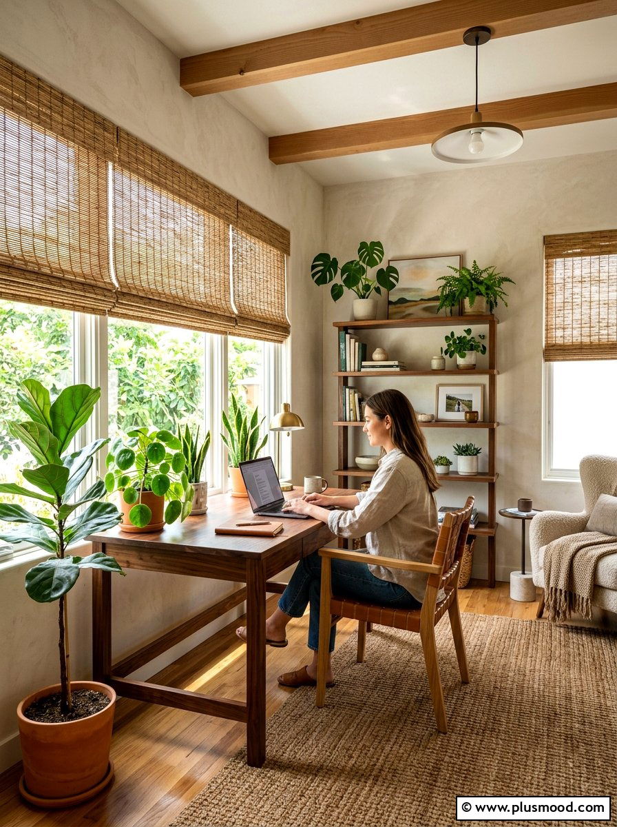 Woven Wood Blinds - 25 summer breezy window treatment ideas