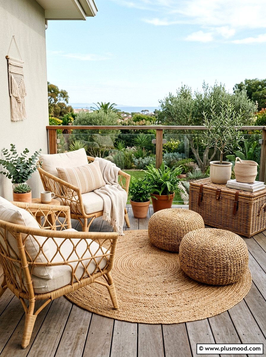 Woven texture accents - 25 summer to fall outdoor entertaining ideas