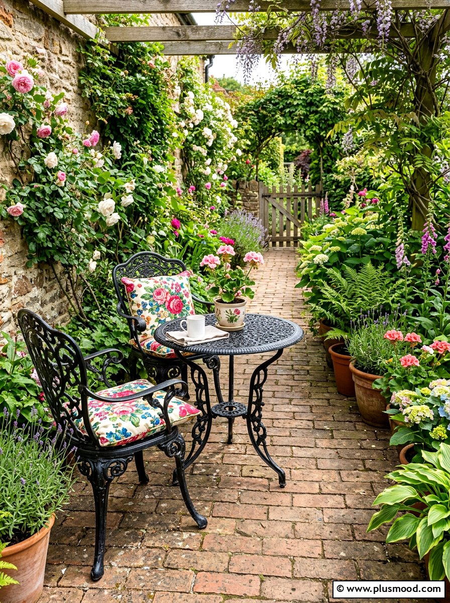 Wrought Iron Furniture - 25 summer narrow patio ideas
