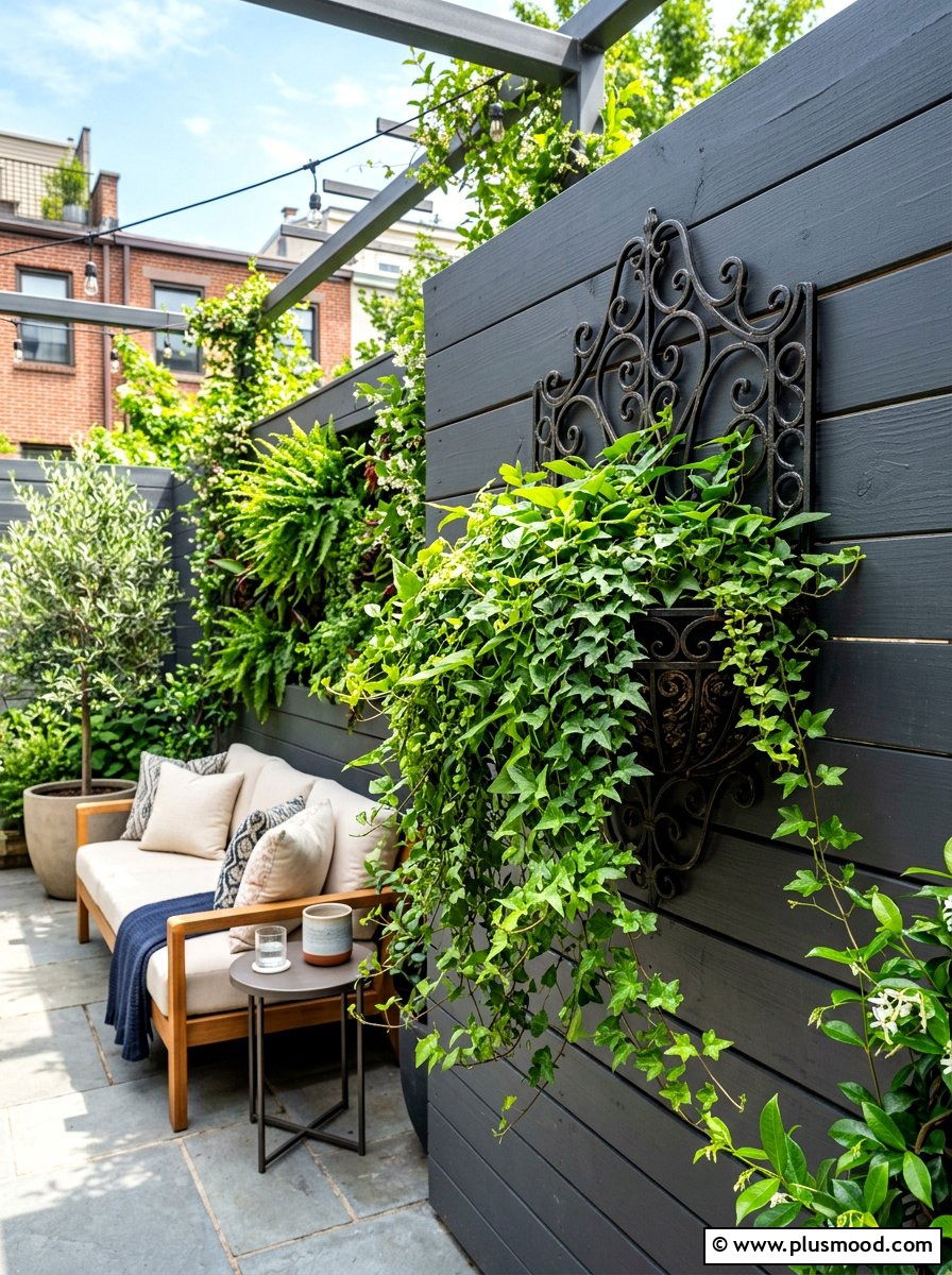 Wrought Iron Wall Planter - 25 summer modern planter ideas