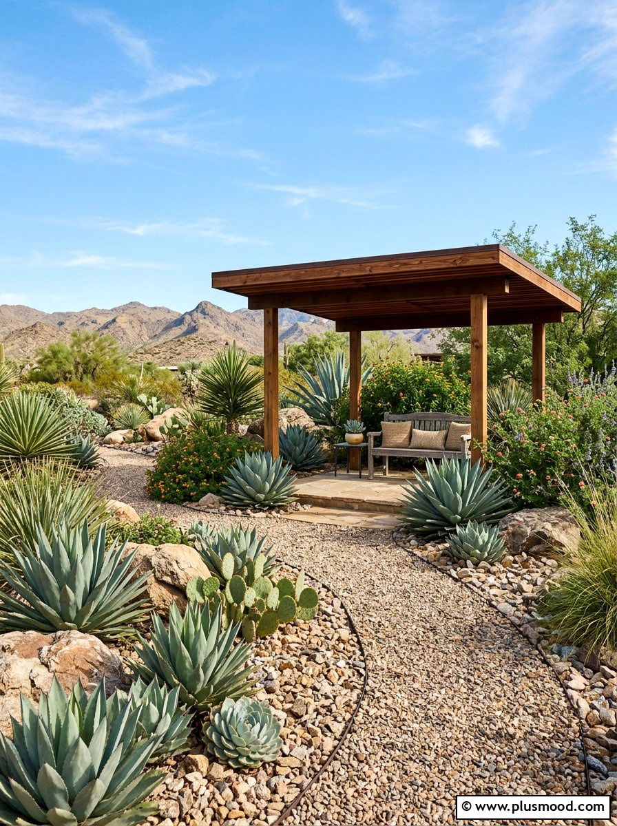 Xeriscape Garden With Shady Spots - 25 summer cooling backyard ideas