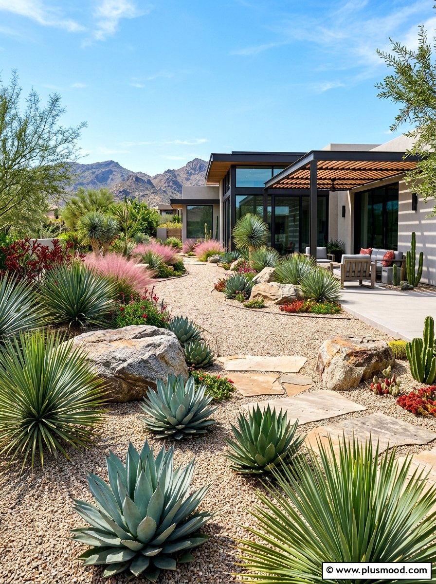 Xeriscaping for backyard - 25 summer hot weather landscaping ideas
