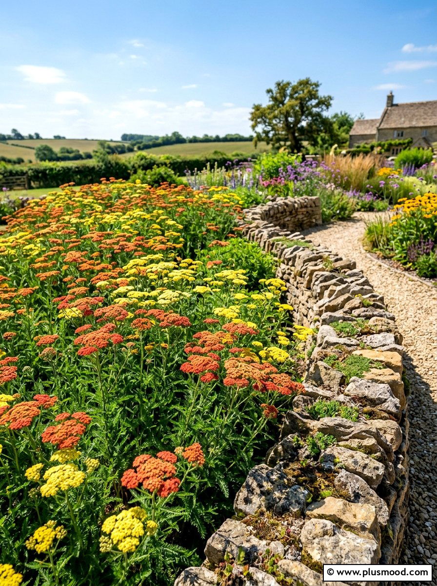 Yarrow Bed - 25 summer cutting garden ideas