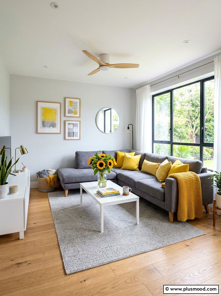 Yellow And Gray Living Room - 25 summer decor ideas for gray living room