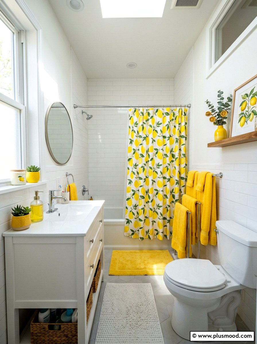 Yellow Bathroom Decor - 25 summer home refresh ideas