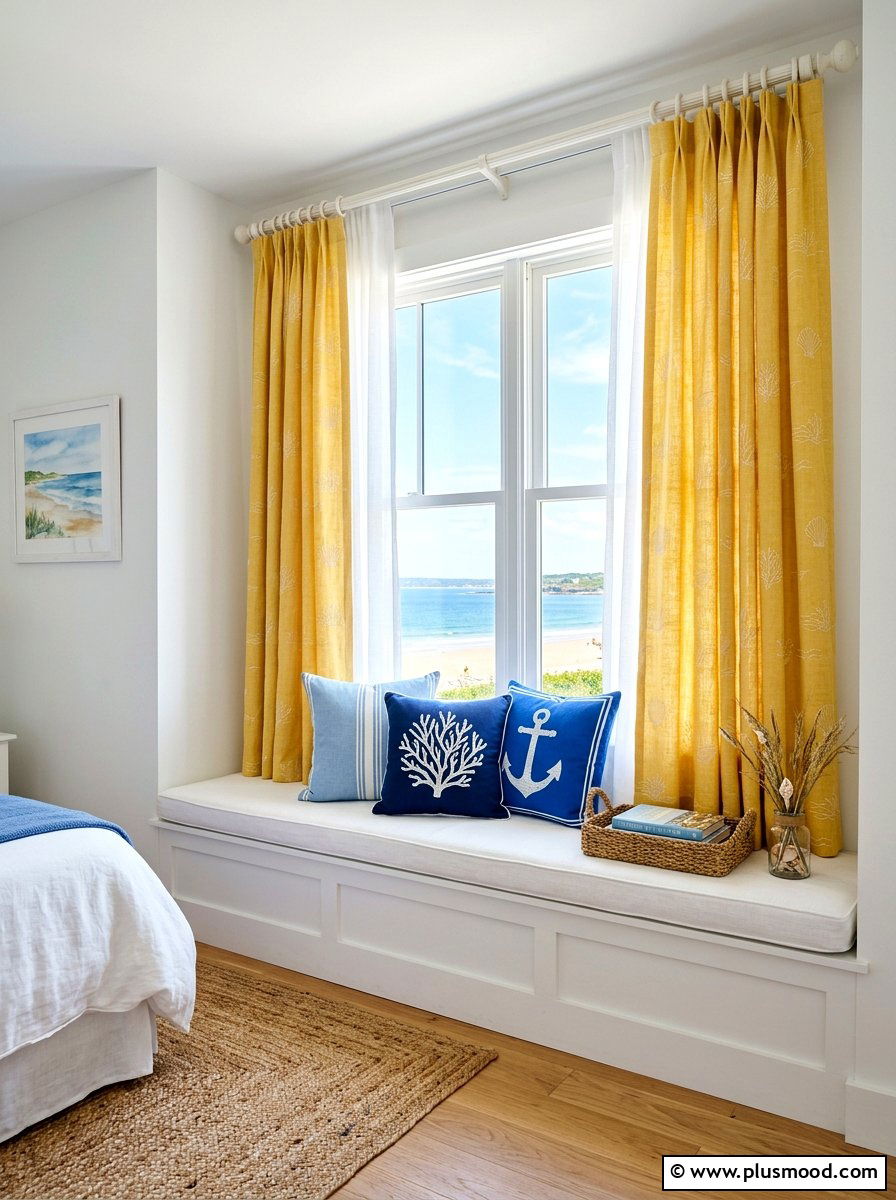 Yellow Curtains - 25 summer lemon bedroom decor ideas