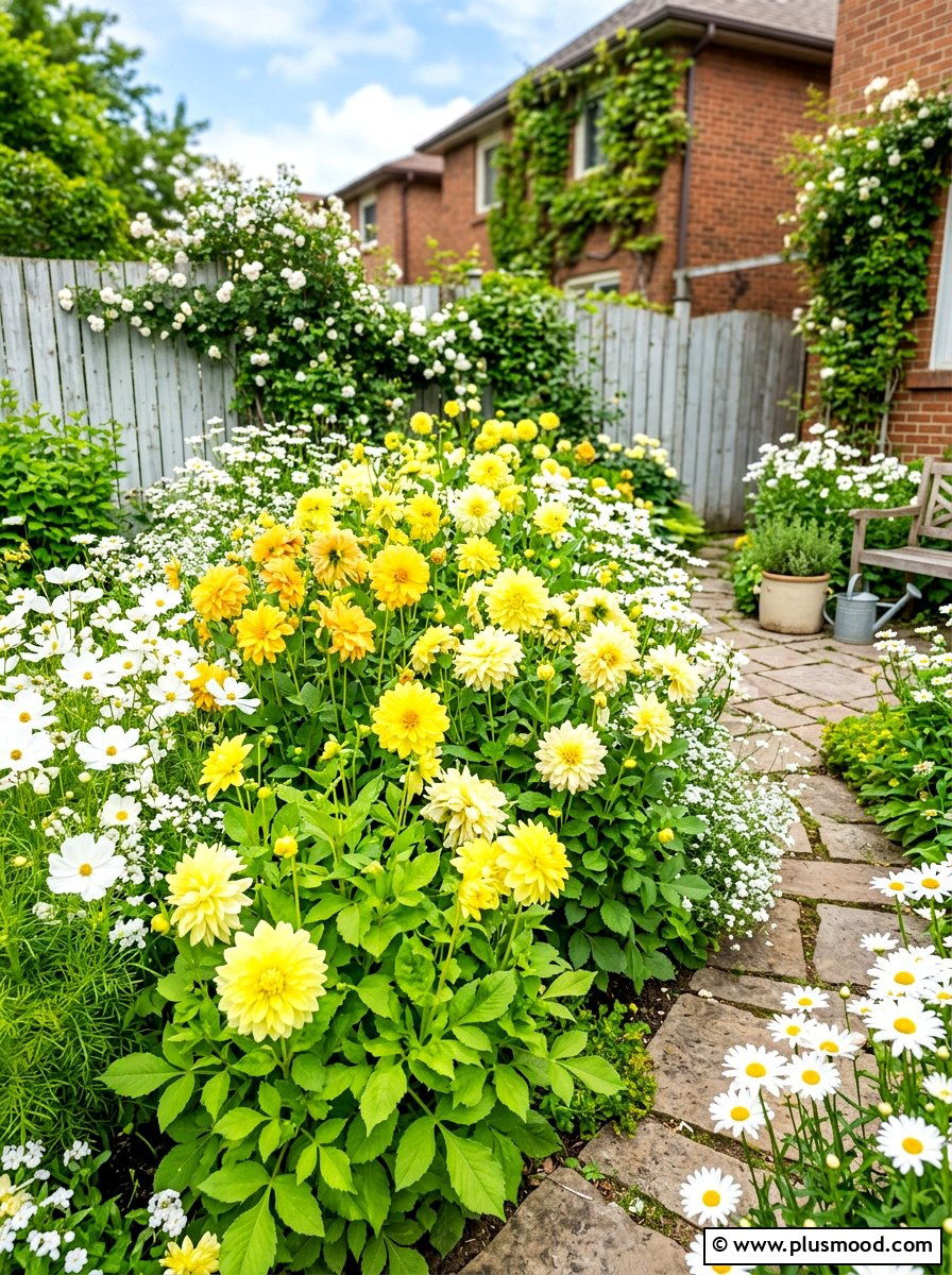 Yellow Dahlia Sunshine Garden - 25 summer dahlia garden ideas