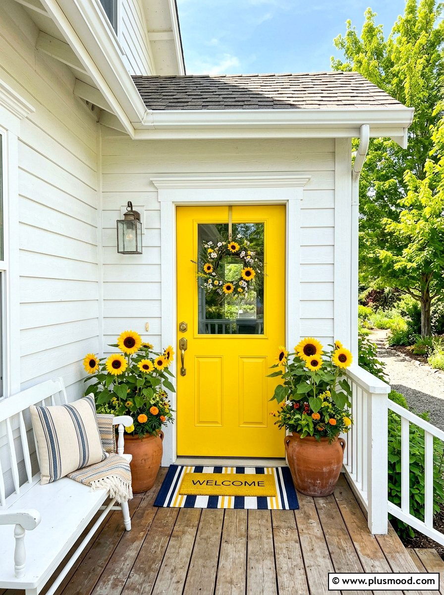 Yellow Front Door - 25 summer front door color ideas