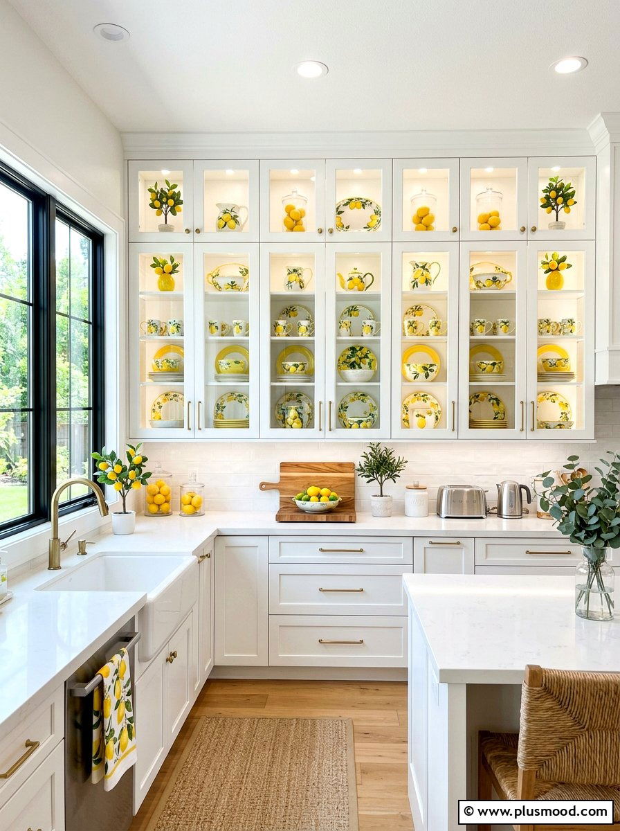 Yellow Lemon Kitchen Cabinet Decor - 25 summer kitchen decor ideas with lemons