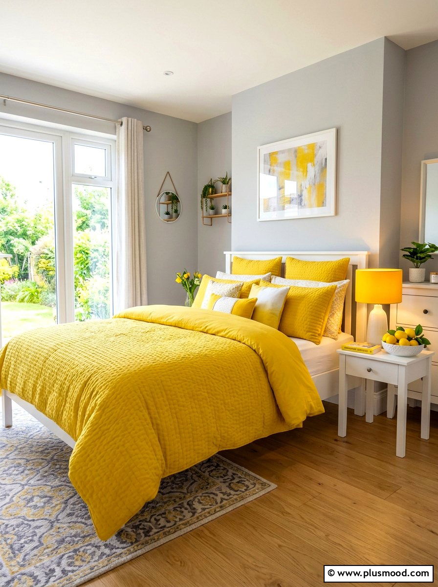 Yellow Quilted Bedding - 25 summer bedding ideas
