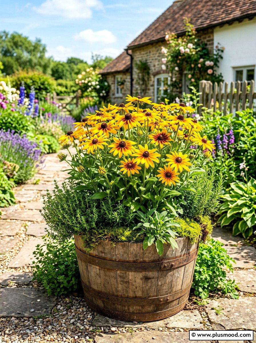 Yellow Rudbeckia Planter - 25 late summer planter ideas